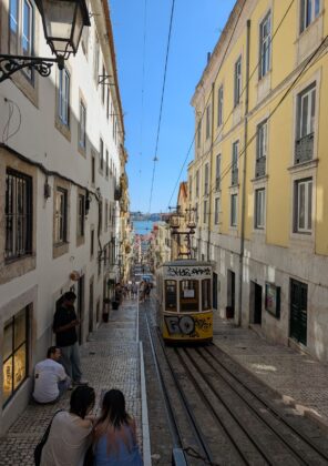Lisbon graffiti tram